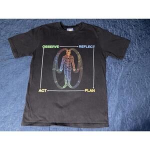 Coney Island Picnic Sml Blk T Shirt Observe Reflect Plan Act Puffy Ink 2-Sided